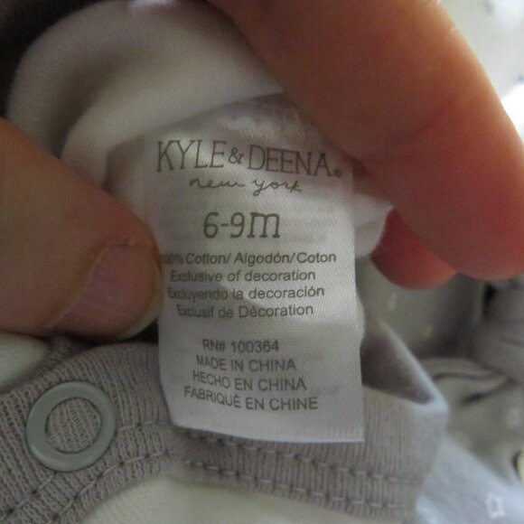 Baby Gray Stars Hat - Cap, Footed Pants & Bodysuit Long sleeve 3pc NEW cotton - Picture 11 of 13